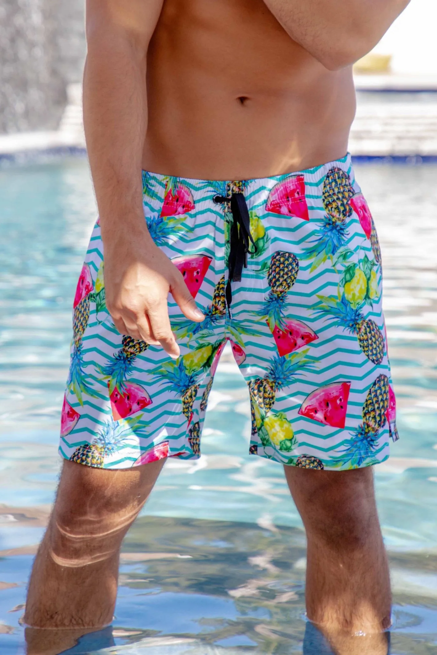 Youngla 128 Abstract Swim Shorts '22<Men Shorts