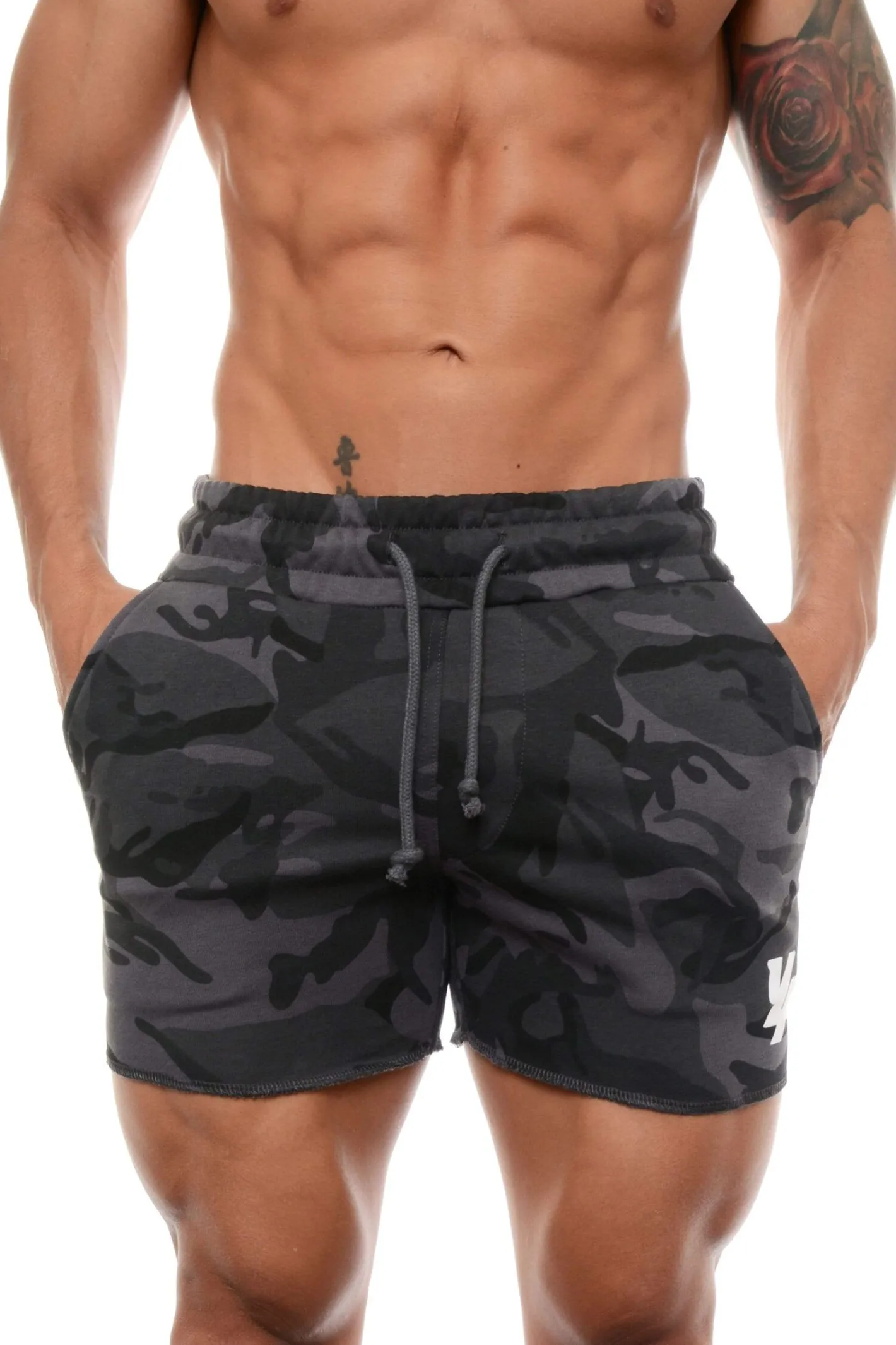 Youngla 102 Bodybuilding French Terry Shorts<Men Shorts