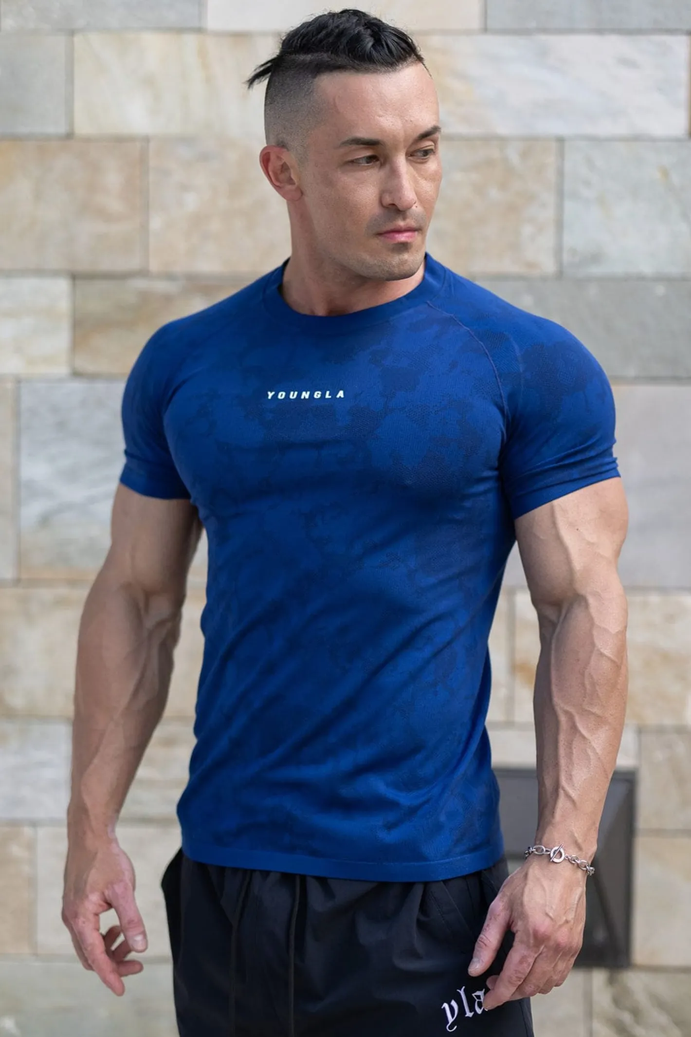 Youngla 437 Digital Compression Tees<Men Shirts