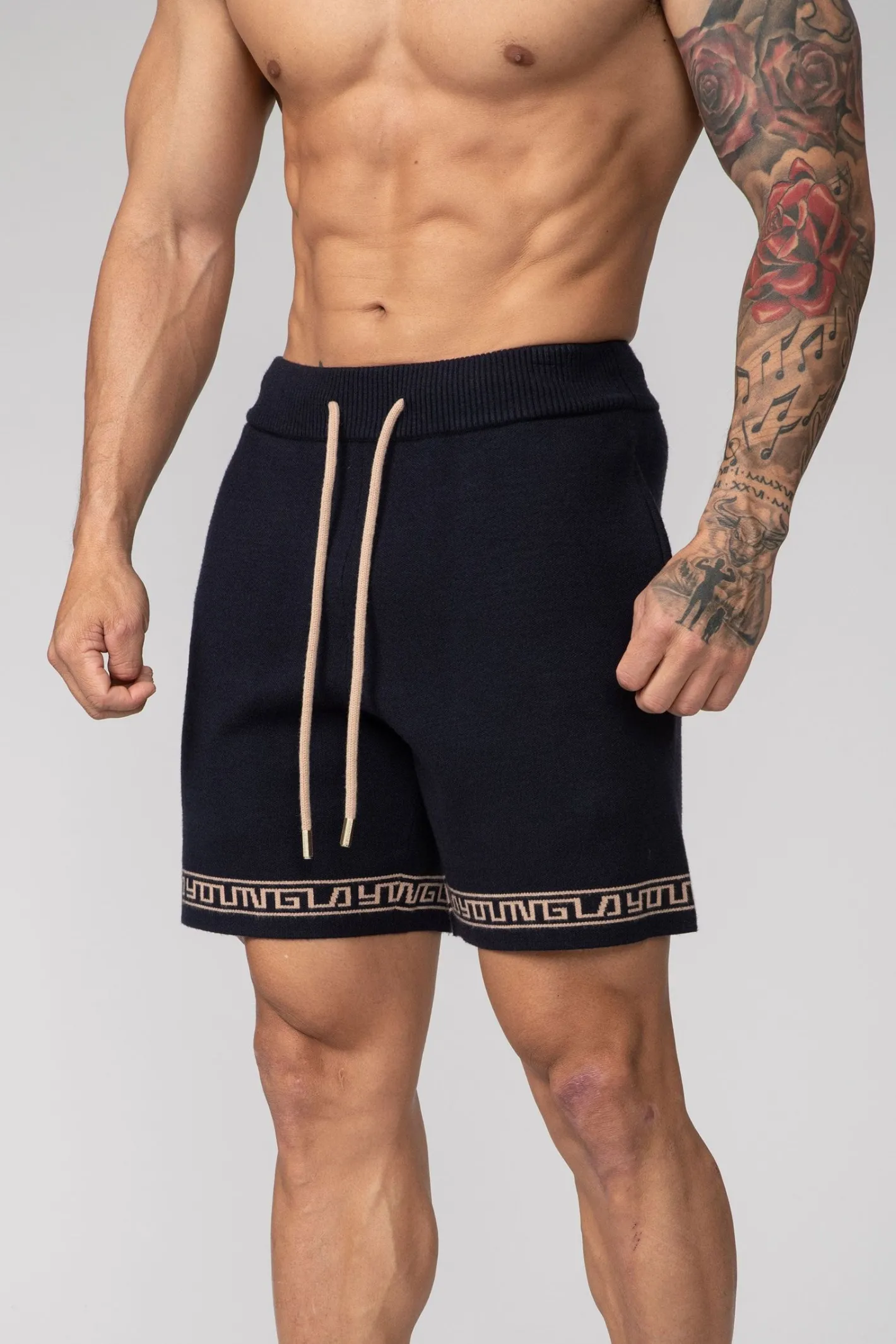 Youngla 116 Hieroglyphic Knitted Shorts<Men Shorts