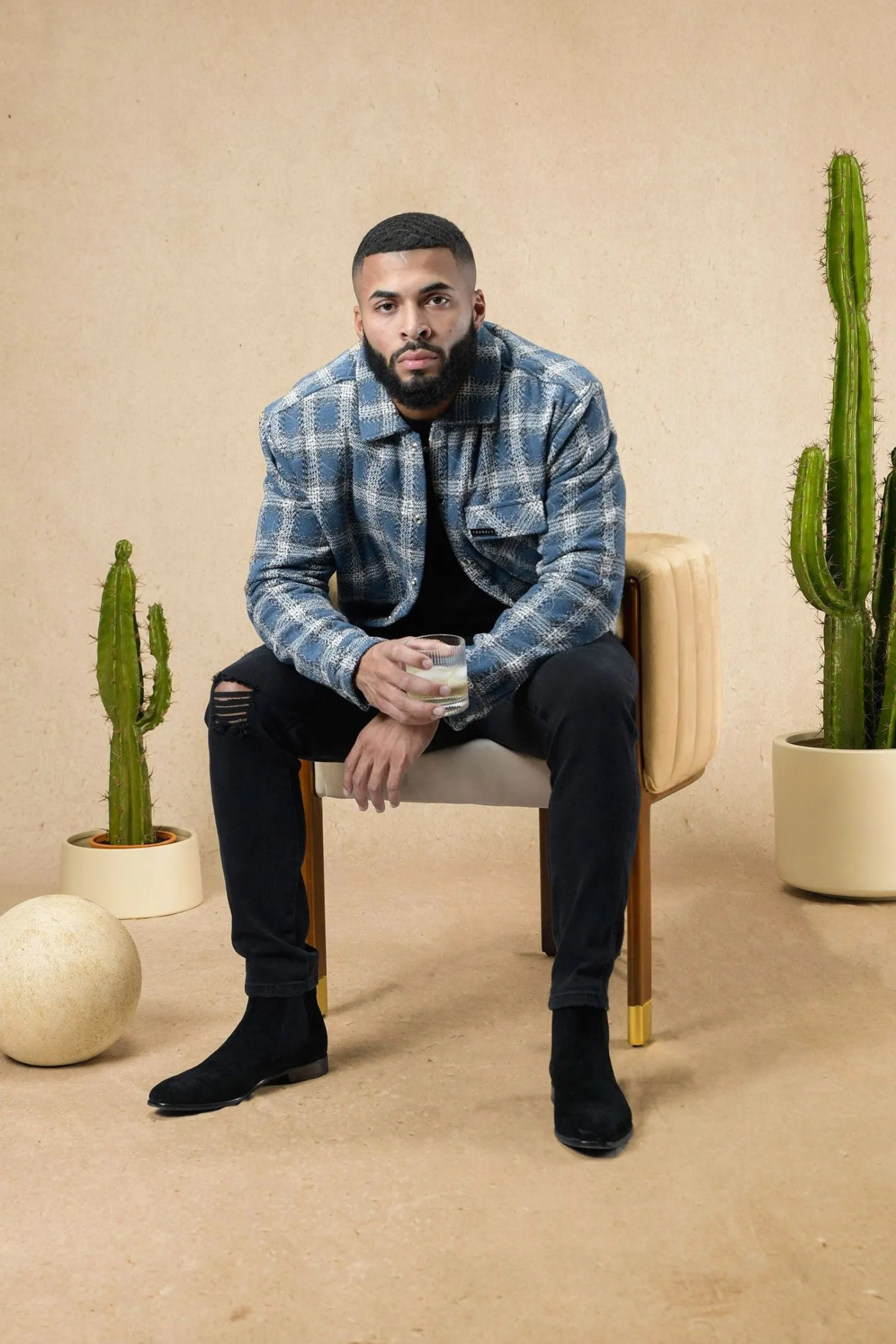 Youngla 556 High Profile Flannel Jacket<Men Outerwear