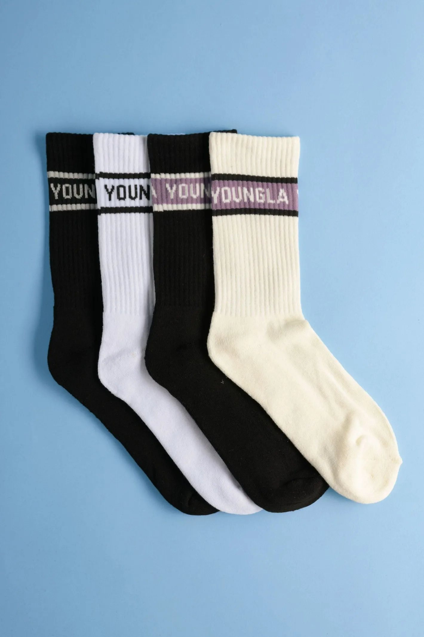 Youngla 712 High Top Socks 4-Pack<Men Accessories