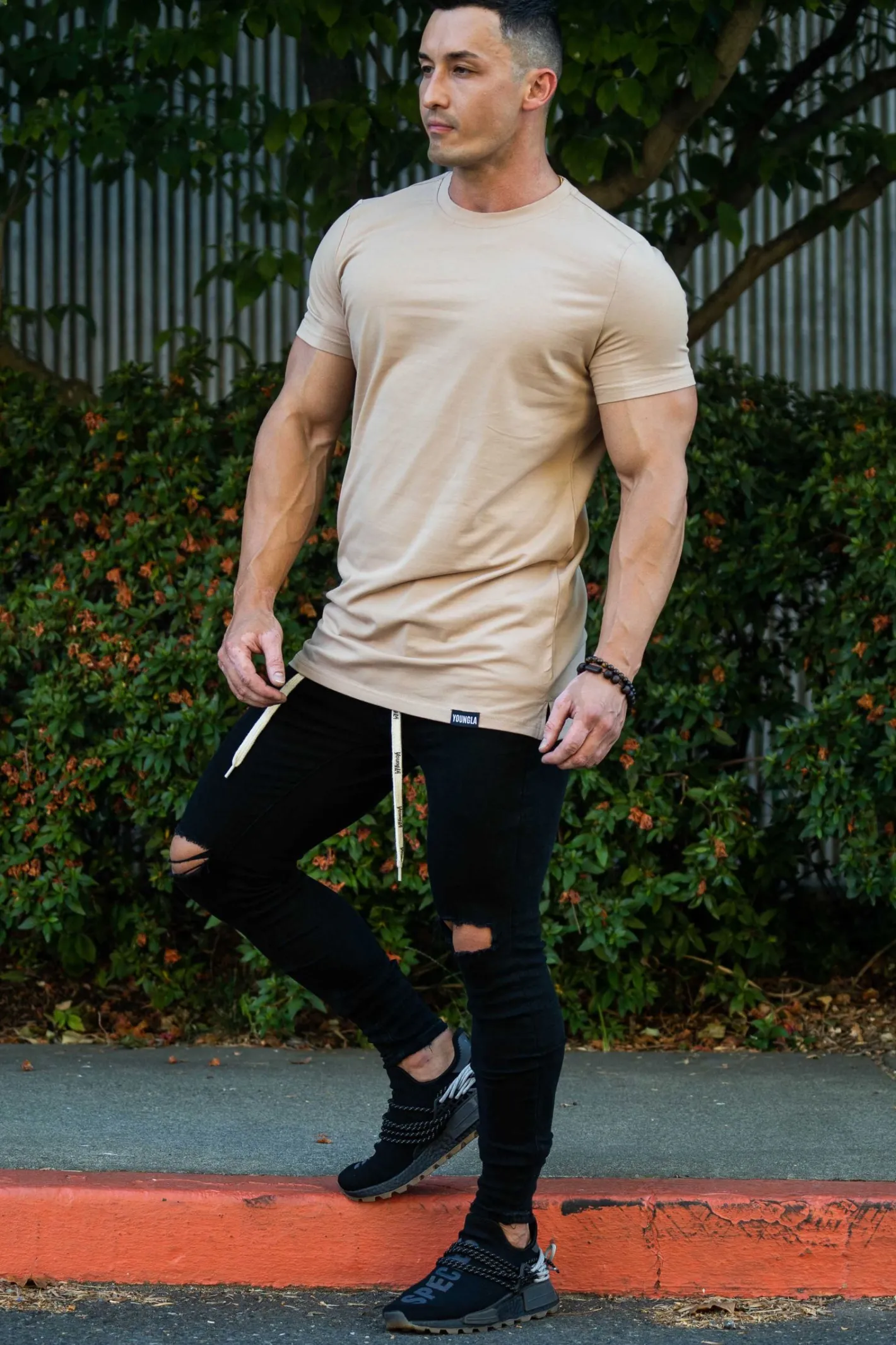 Youngla 411 Perfect Tee-Straight Bottom<Men Shirts