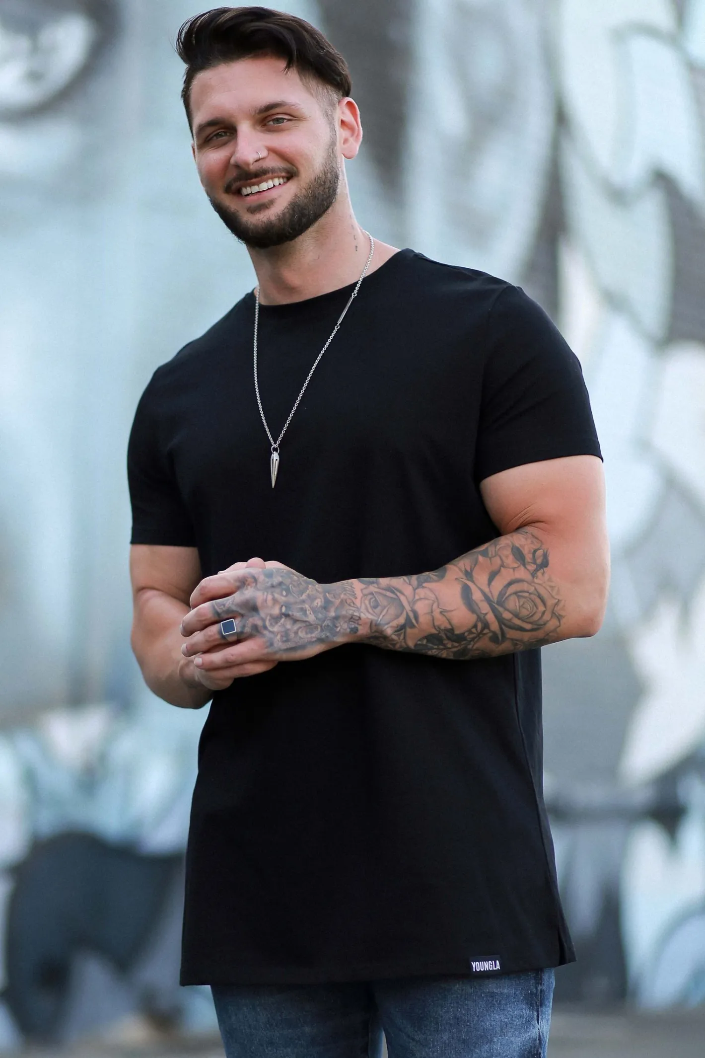 Youngla 411 Perfect Tee-Straight Bottom<Men Shirts