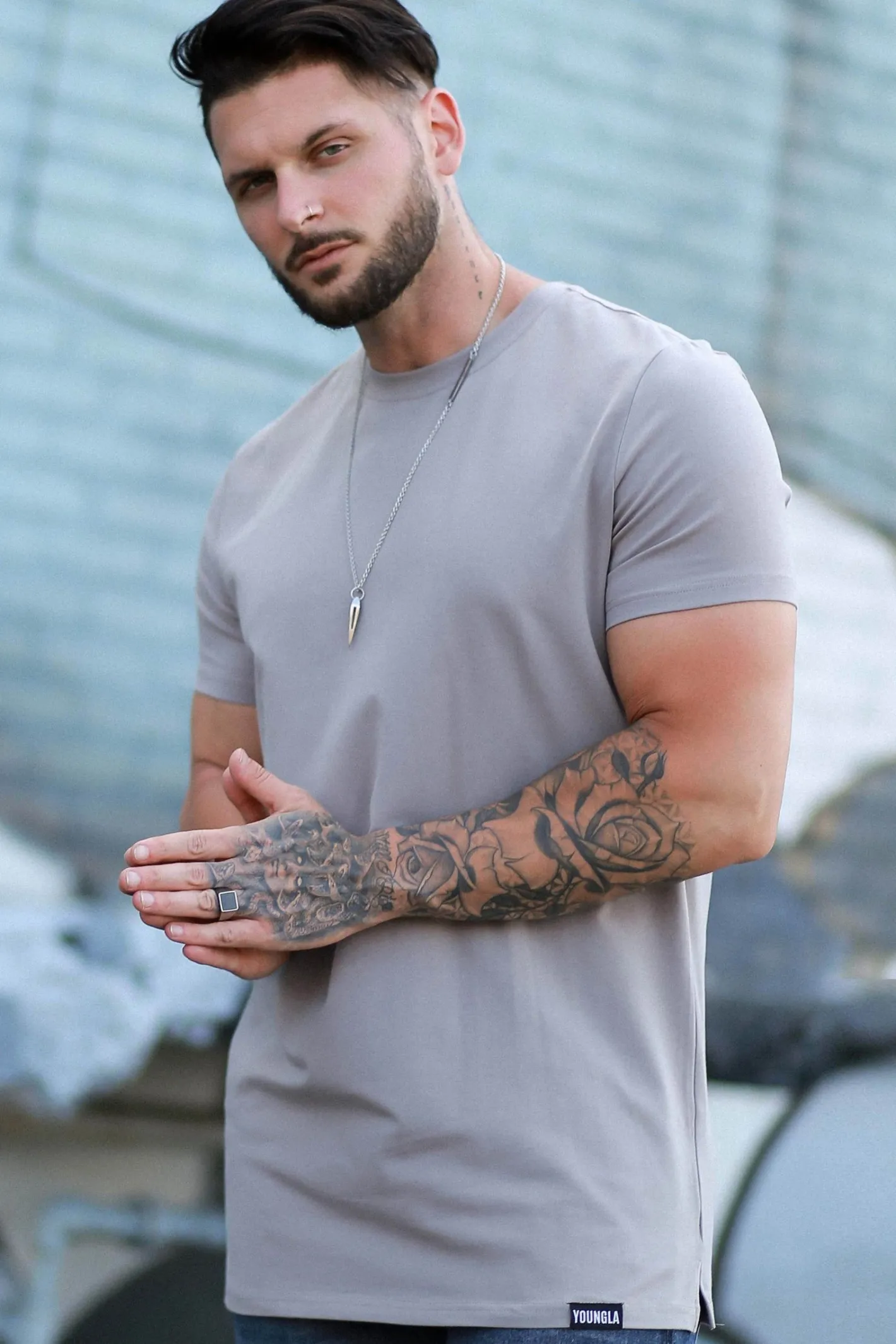 Youngla 411 Perfect Tee-Straight Bottom<Men Shirts