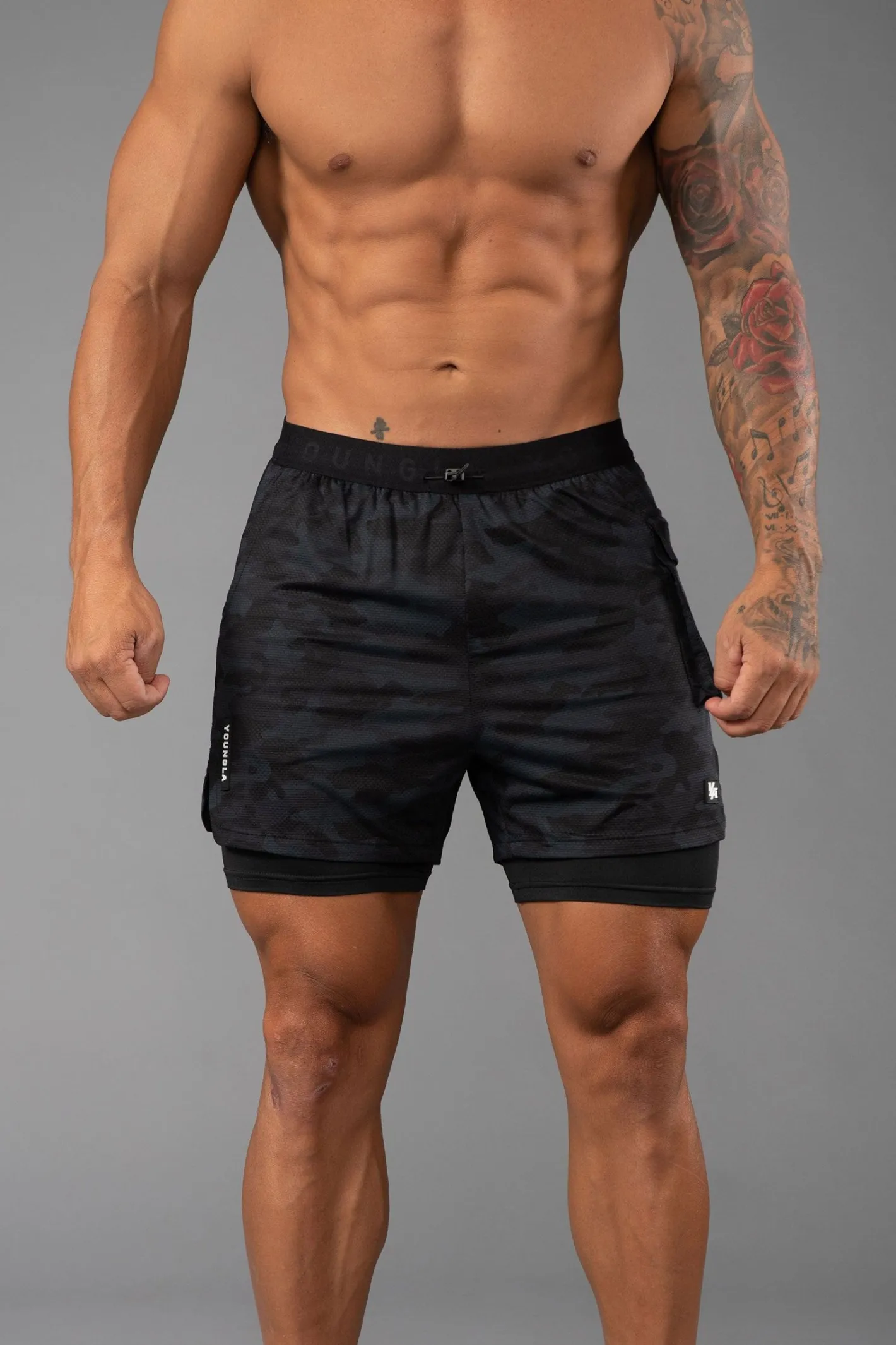 Youngla 121 Performance Line Compression Shorts<Men Shorts