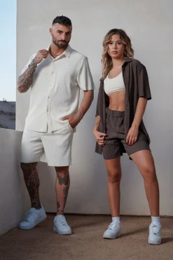 Youngla 448 Pleated Festival Shirts<Men Shirts