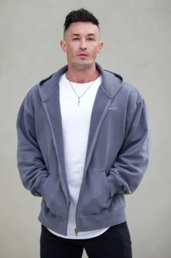 Youngla 546 Rivet Zipup Hoodies<Men Outerwear