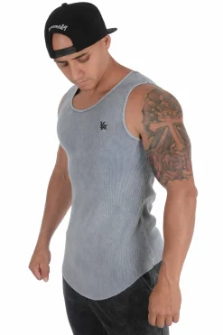 Youngla 314 Scoop Bottom Ribbed Tank<Men Tanks