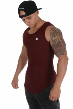 Youngla 314 Scoop Bottom Ribbed Tank<Men Tanks