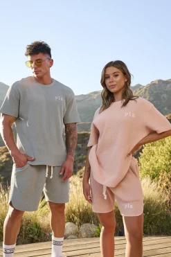 Youngla 427 Summer Waffle Tees<Men Shirts