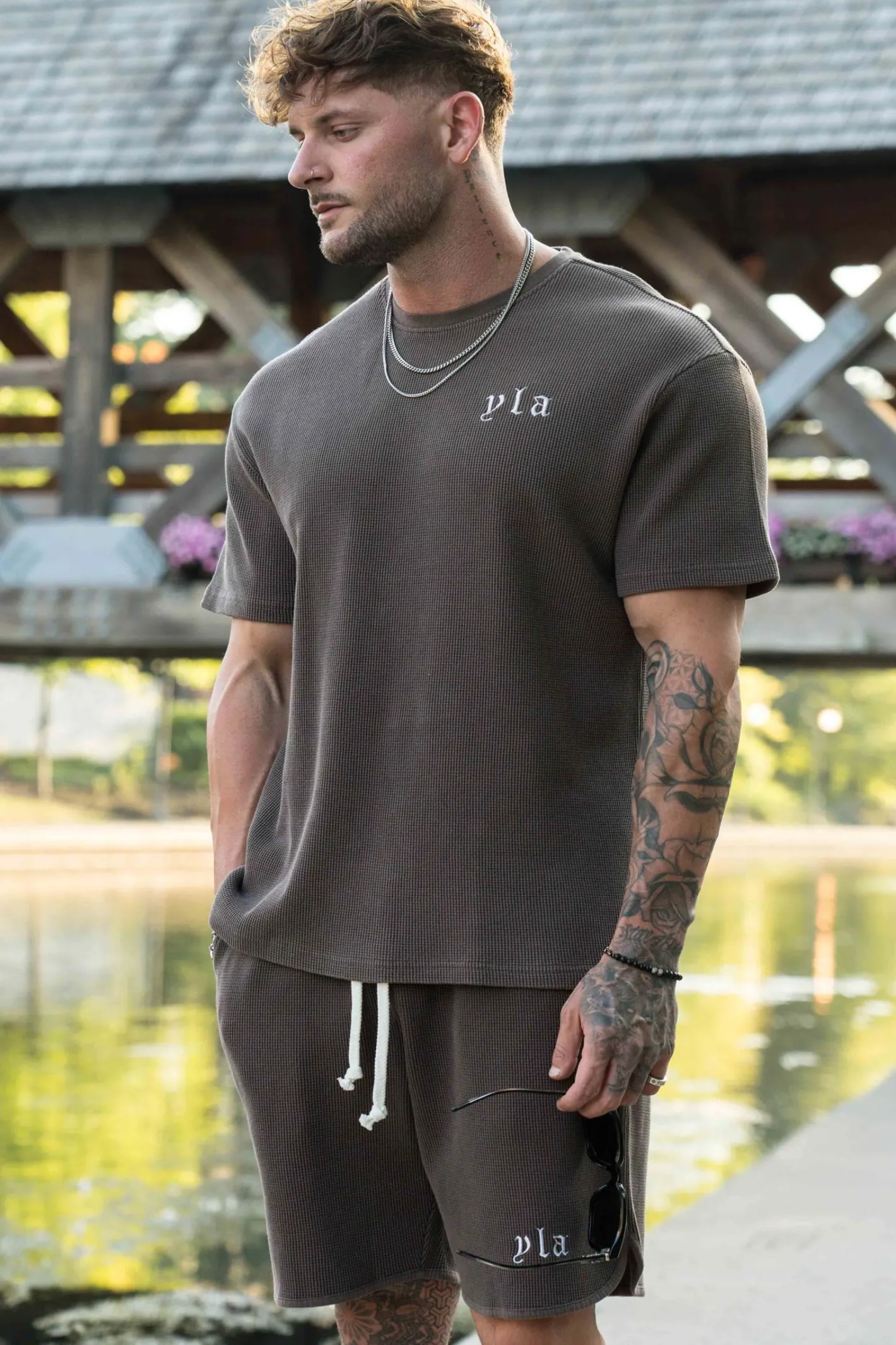 Youngla 427 Summer Waffle Tees<Men Shirts