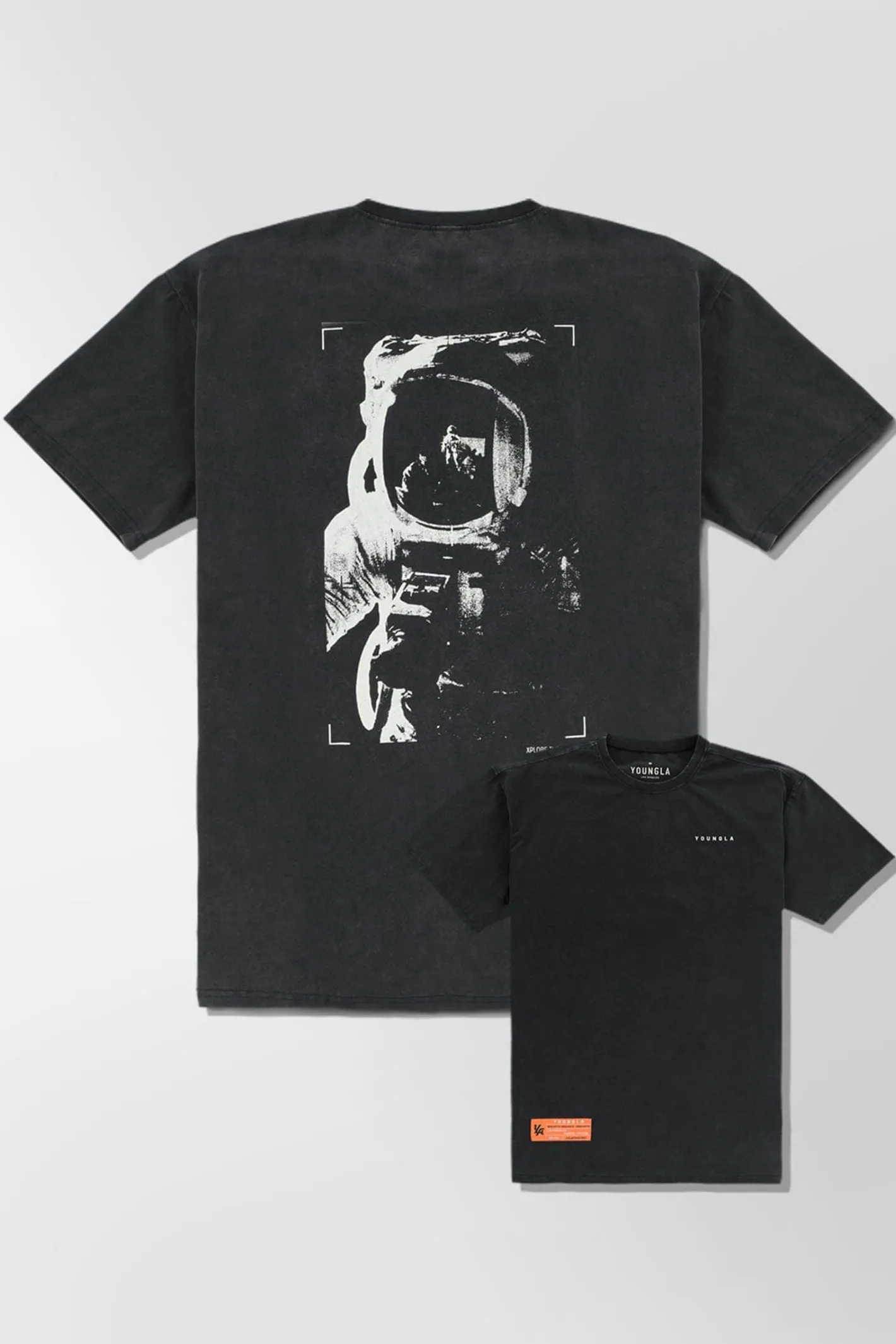 Youngla 449 Washed Drip Tees<Men Shirts