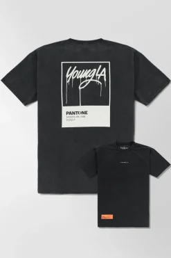 Youngla 449 Washed Drip Tees<Men Shirts