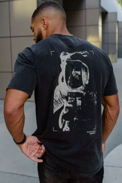 Youngla 449 Washed Drip Tees<Men Shirts