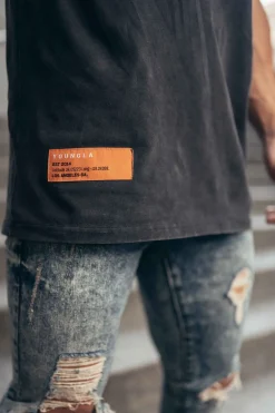 Youngla 449 Washed Drip Tees<Men Shirts