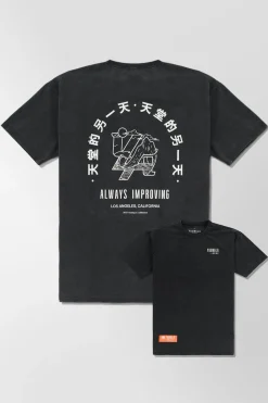 Youngla 449 Washed Drip Tees<Men Shirts