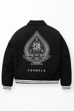 Youngla 569-Ace Of Spade Letterman<Men Outerwear