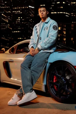 Youngla 569-Ace Of Spade Letterman<Men Outerwear