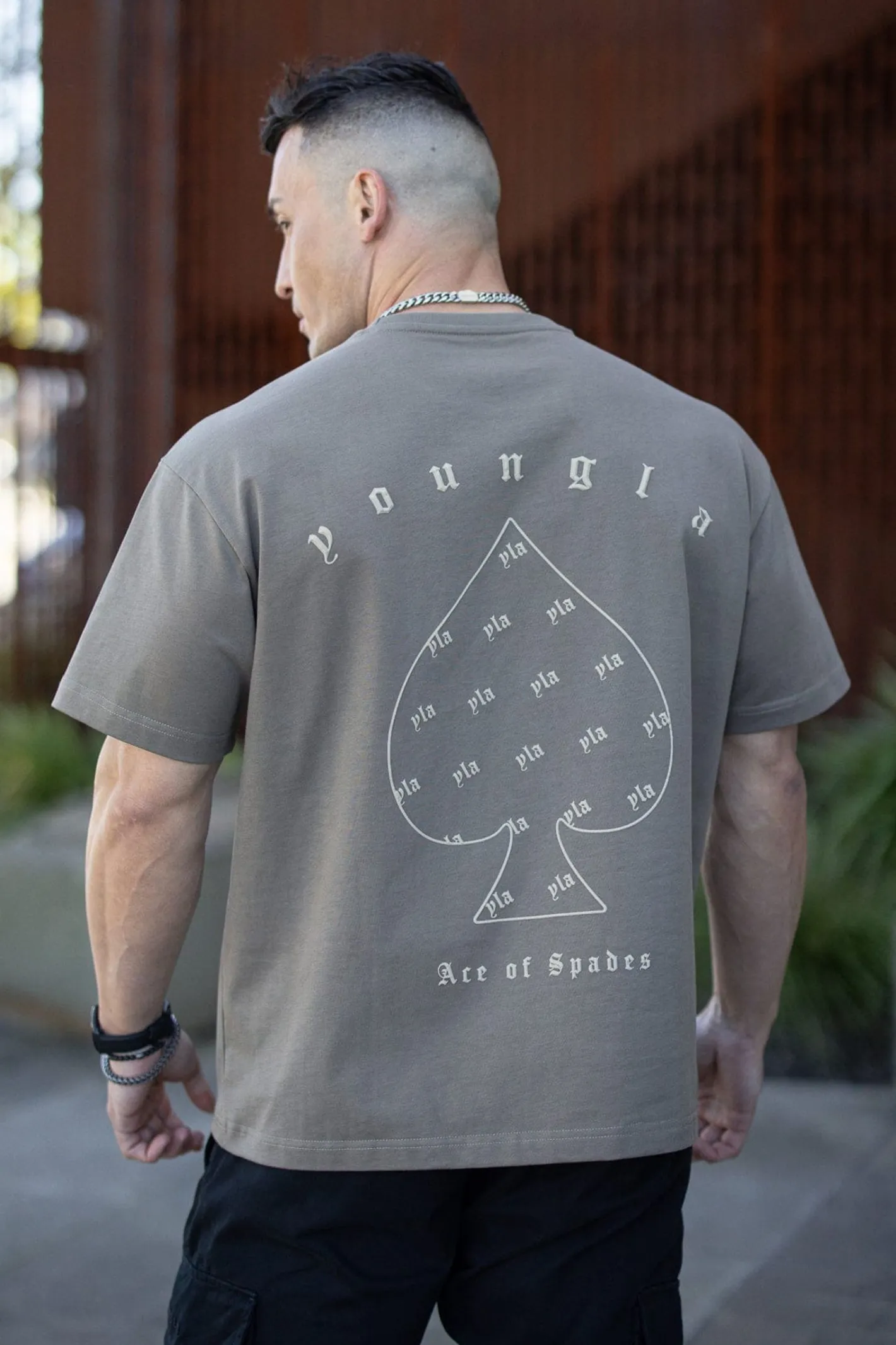 Youngla 4098-Ace Of Spades Tees<Men Shirts