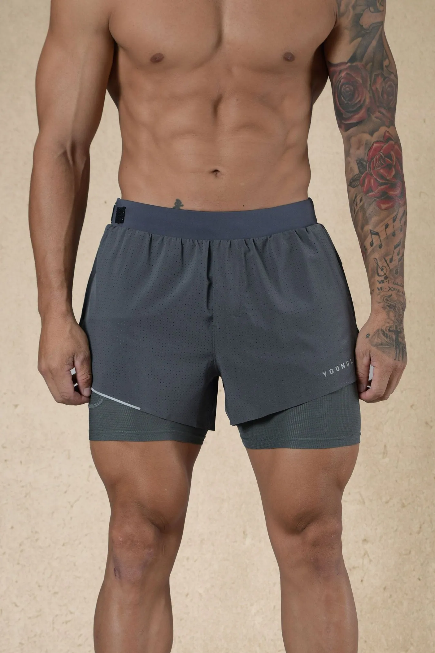 Youngla 124-6Am Compression Shorts<Men Shorts