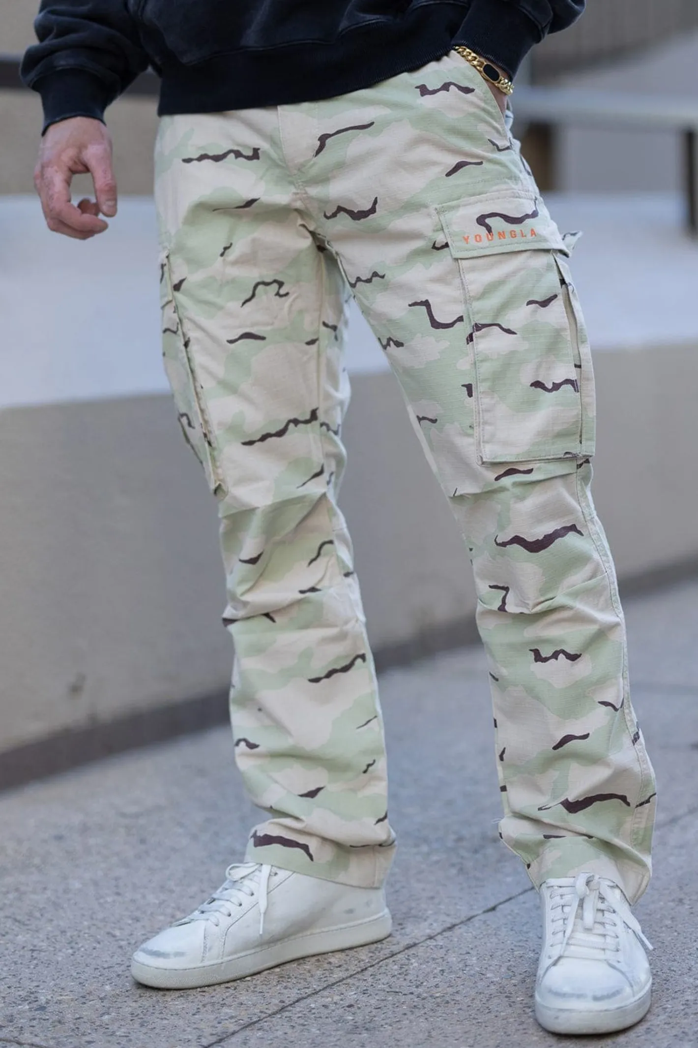 Youngla 602-Camo Tactical Cargos<Men Pants & Jeans