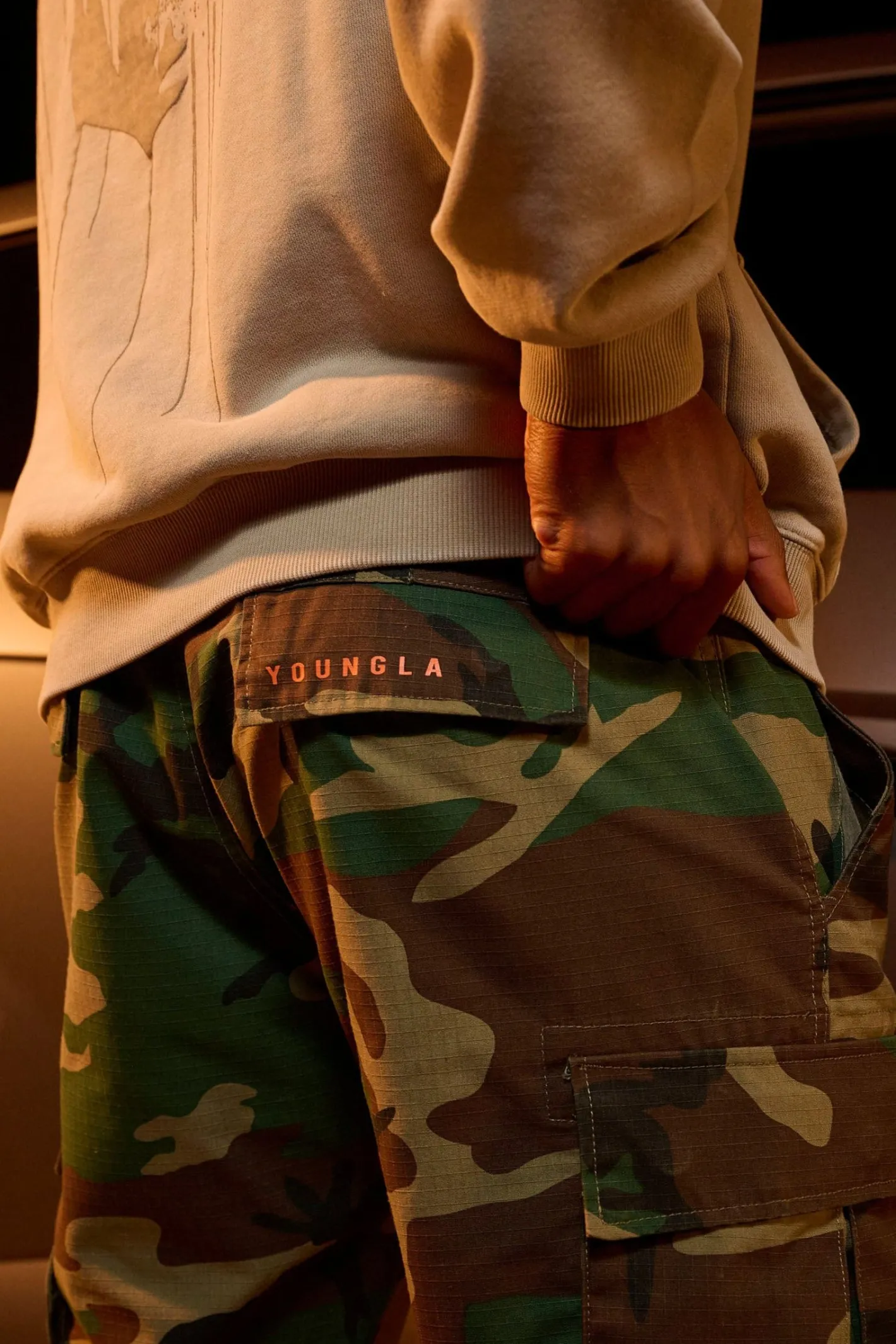 Youngla 602-Camo Tactical Cargos<Men Pants & Jeans