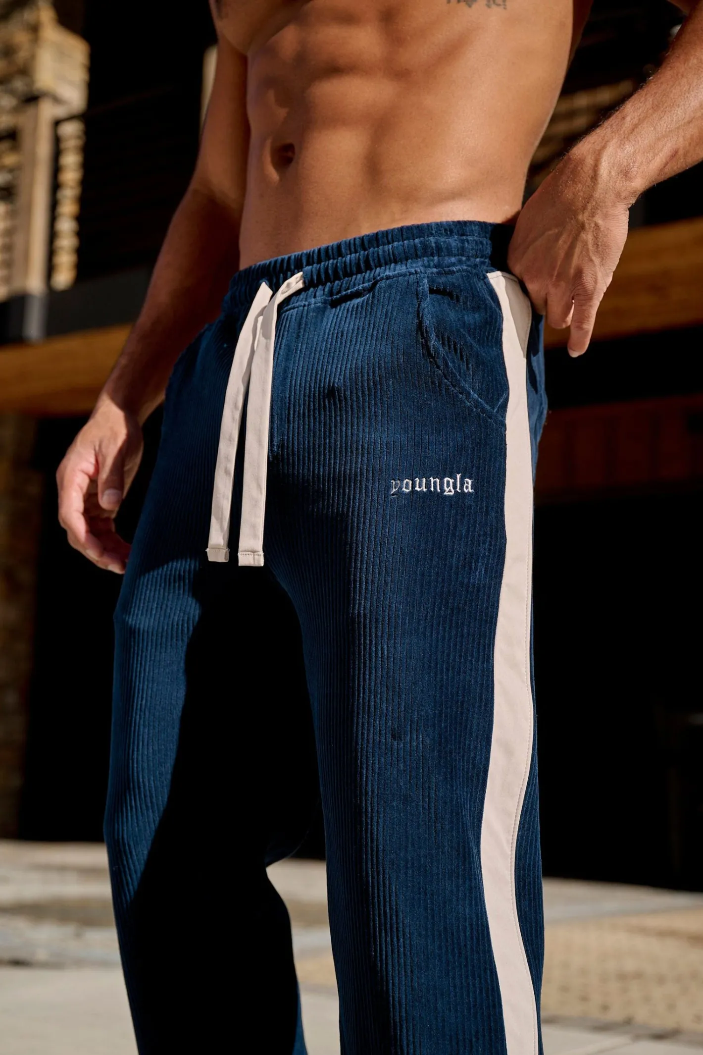 Youngla 221-Corduroy Pants<Men Joggers