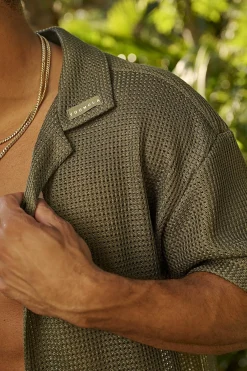 Youngla 4036-Crochet Shirts<Men Shirts