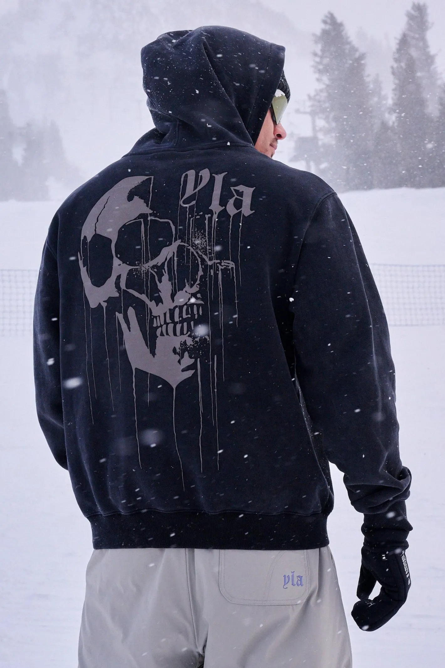Youngla 551-Drippy Skull Hoodie<Men Outerwear