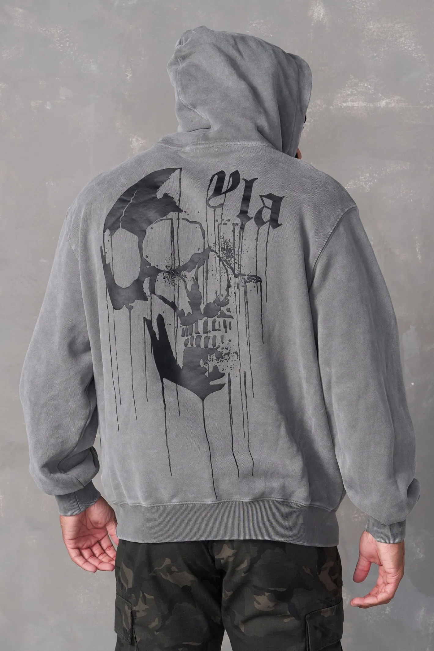Youngla 551-Drippy Skull Hoodie<Men Outerwear