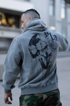Youngla 551-Drippy Skull Hoodie<Men Outerwear