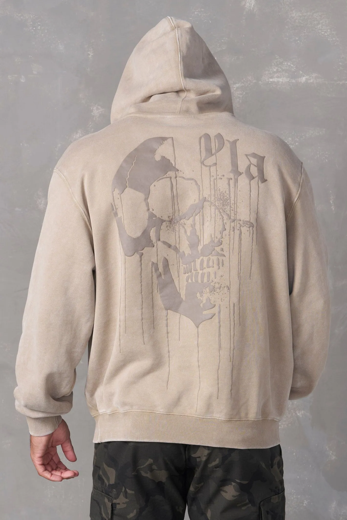 Youngla 551-Drippy Skull Hoodie<Men Outerwear