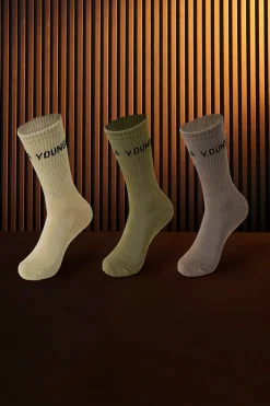 Youngla 714-Earthy Socks Set<Men Accessories