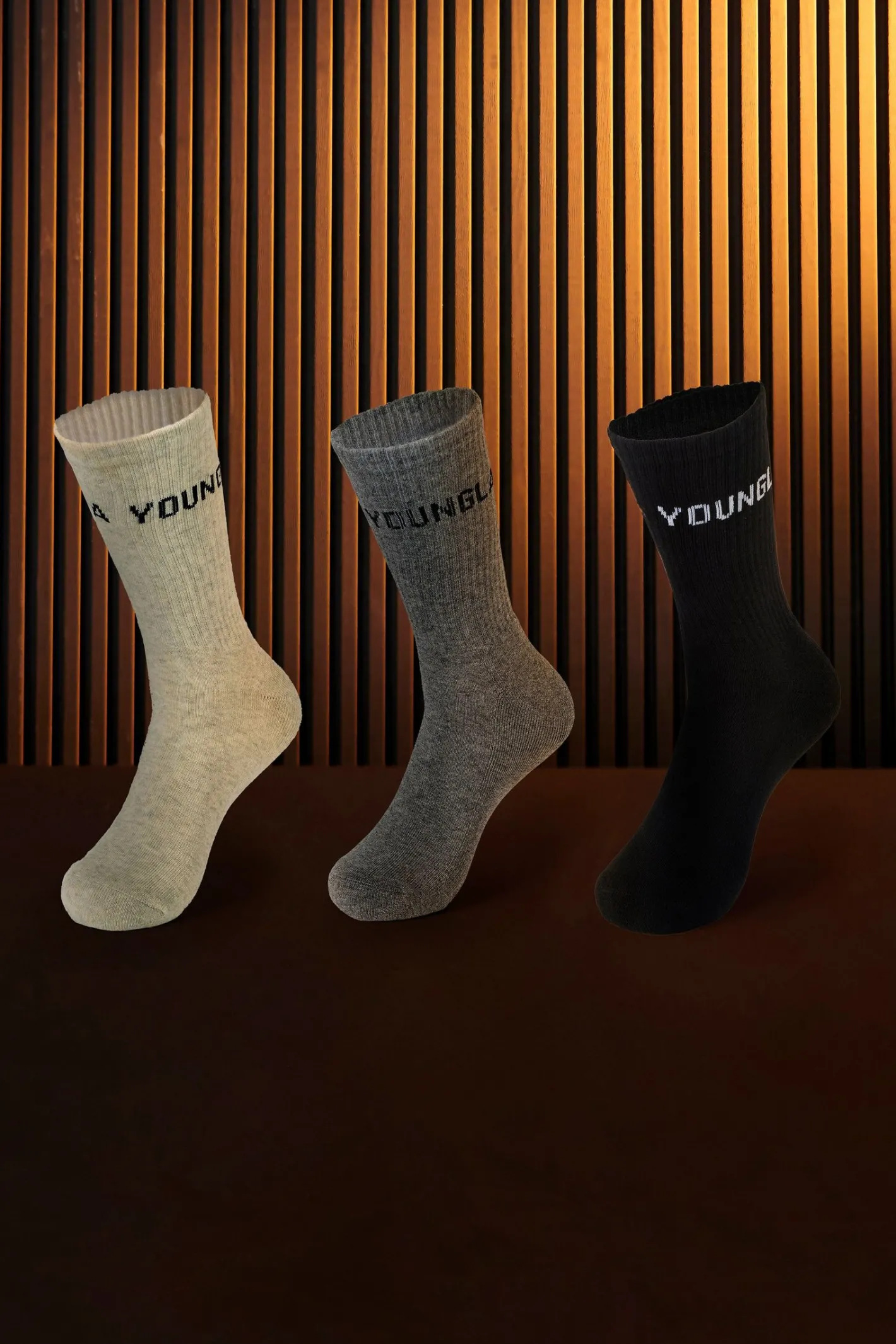 Youngla 714-Earthy Socks Set<Men Accessories