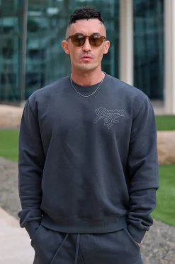Youngla 5092-Effortless Sets-Crewnecks<Men Outerwear