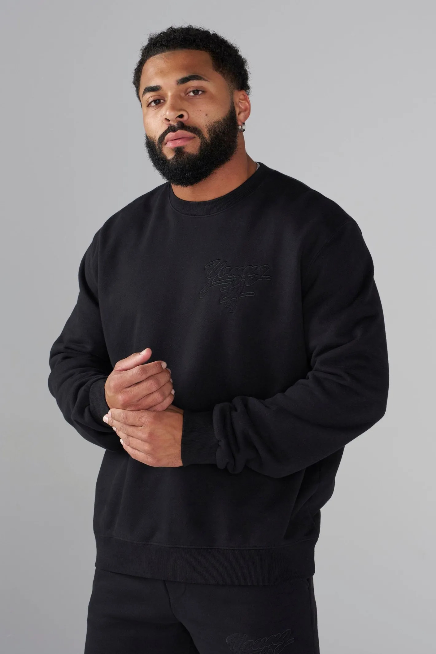Youngla 5092-Effortless Sets-Crewnecks<Men Outerwear