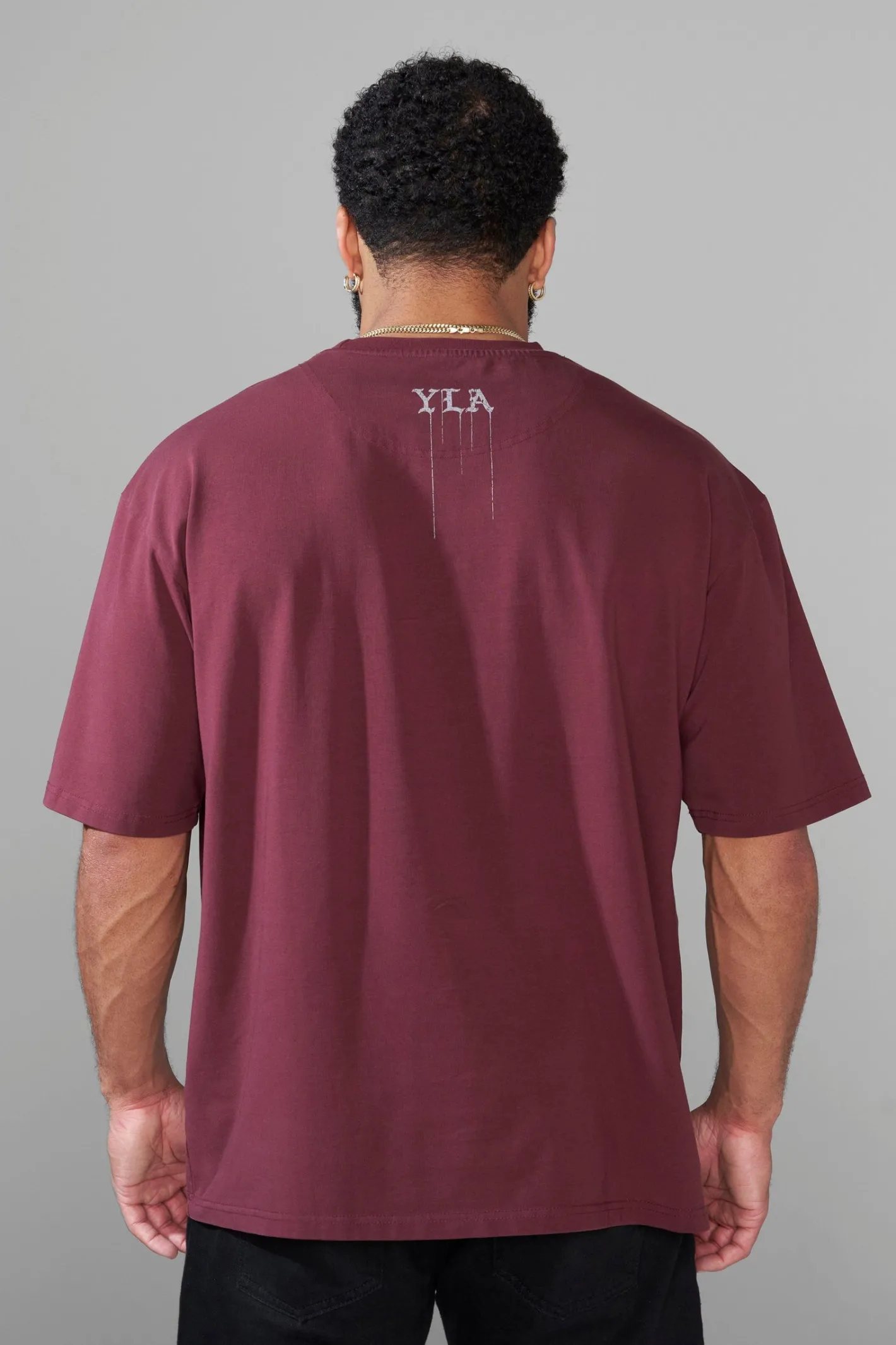 Youngla 4116-Floral Skull Tees<Men Shirts
