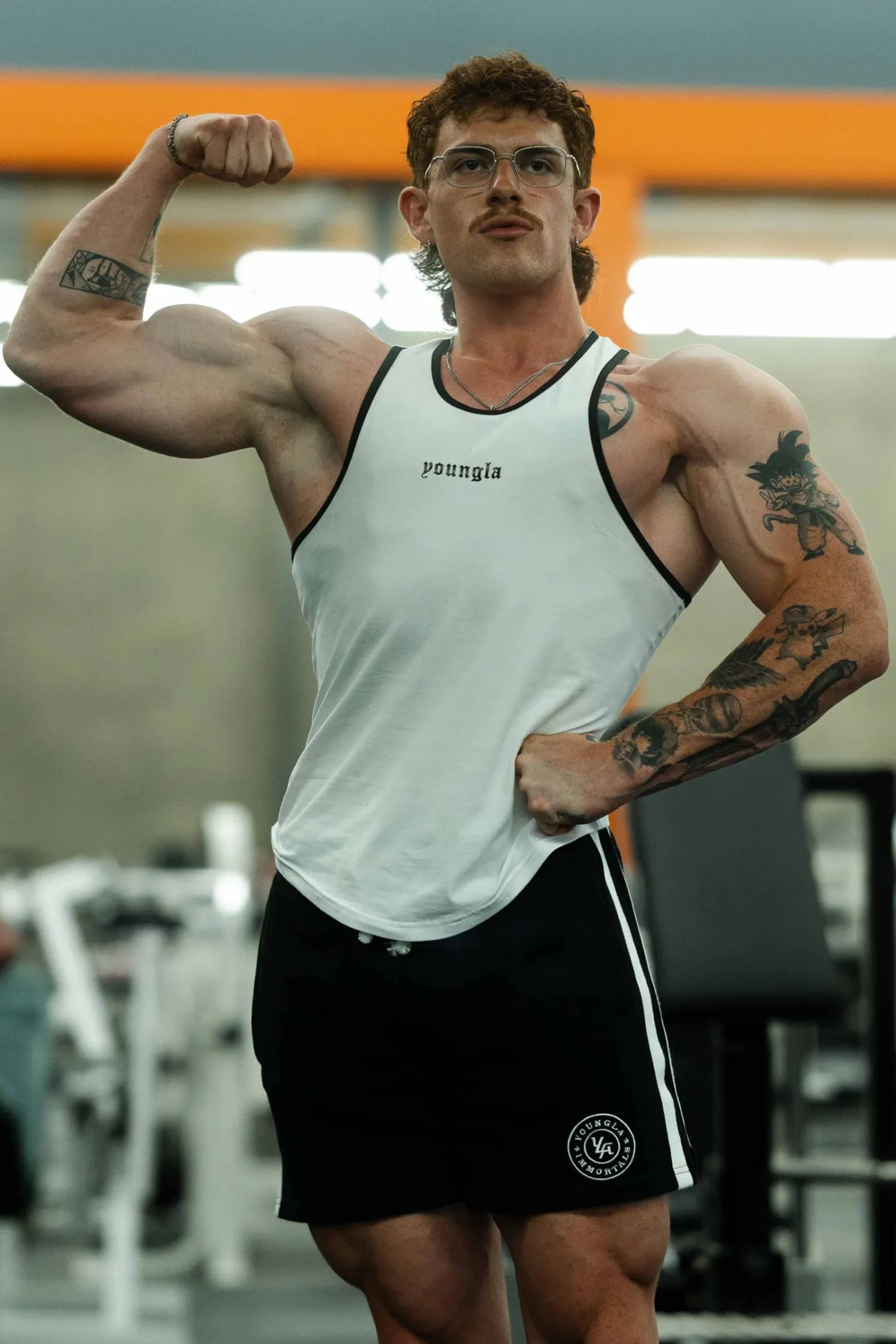 Youngla 137-Golden Era Bodybuilding Shorts<Men Shorts