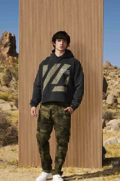 Youngla 568-Icon Washed Hoodies<Men Outerwear