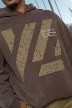 Youngla 568-Icon Washed Hoodies<Men Outerwear