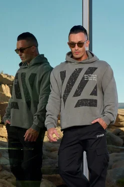 Youngla 568-Icon Washed Hoodies<Men Outerwear