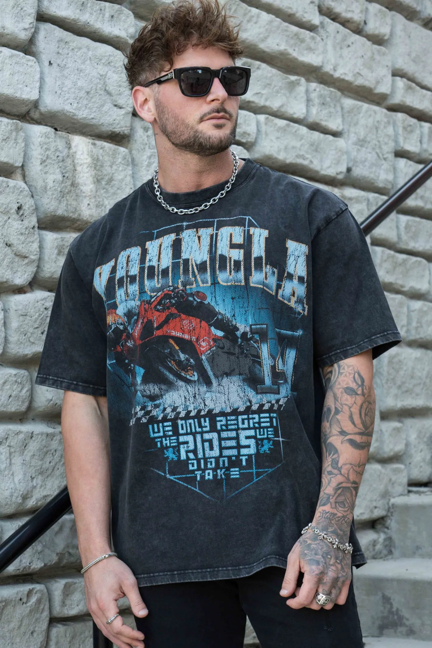 Youngla 4058-Inferno Tees<Men Shirts