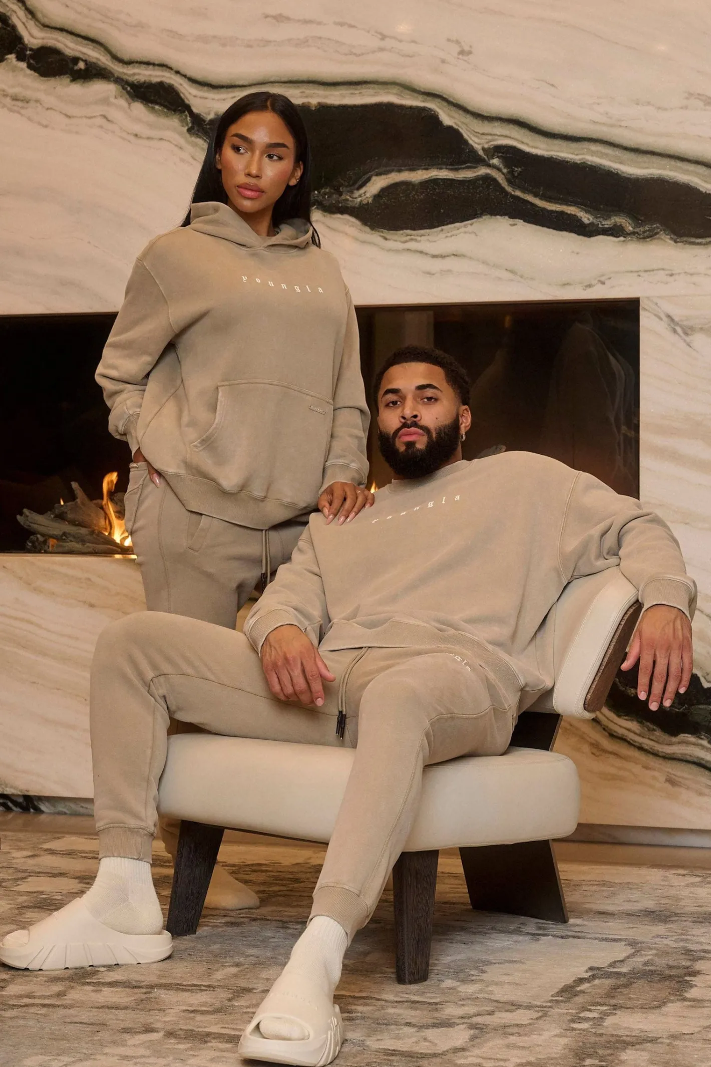 Youngla 5099-Love Sets-Crewnecks<Men Outerwear