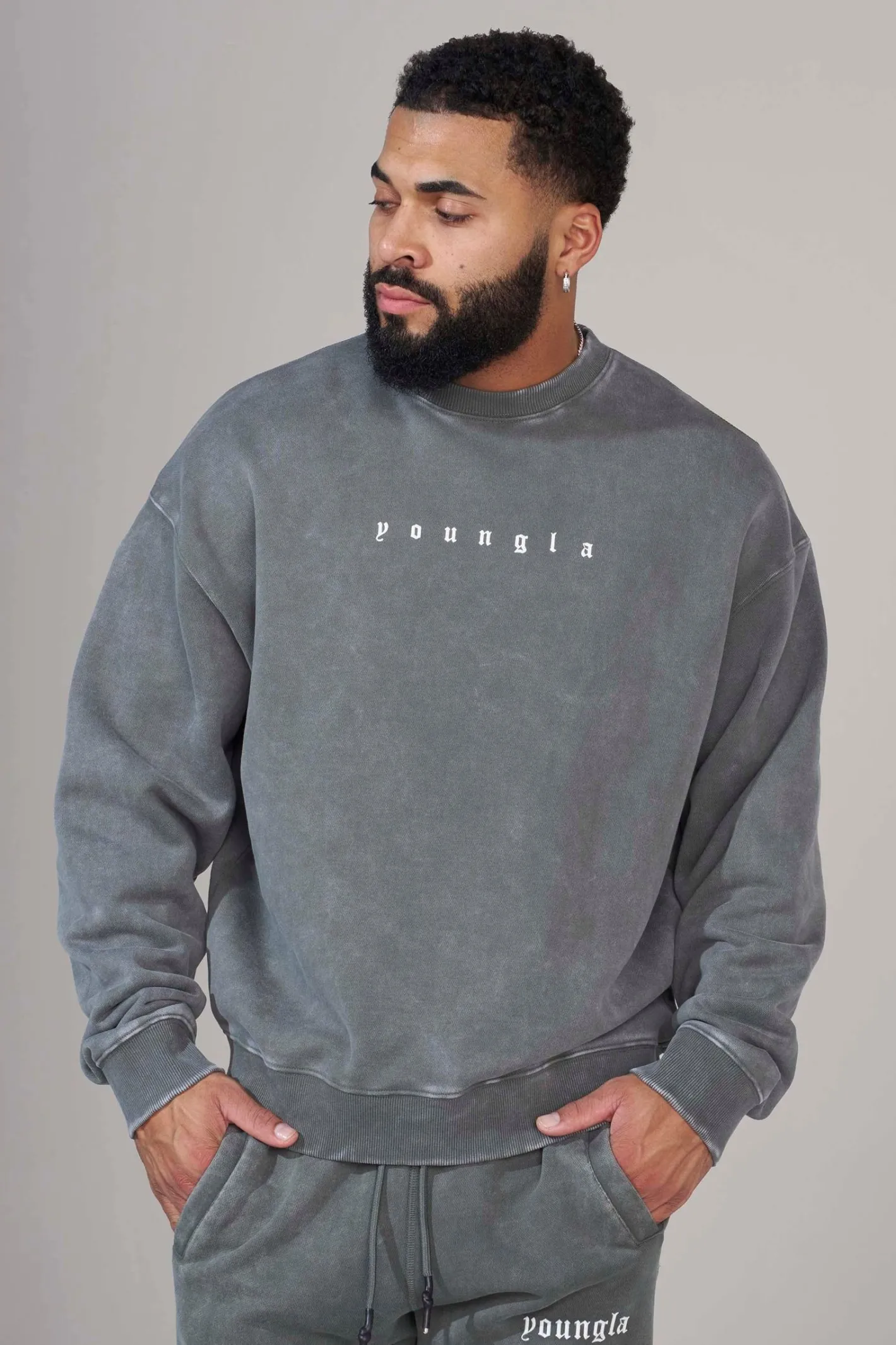 Youngla 5099-Love Sets-Crewnecks<Men Outerwear