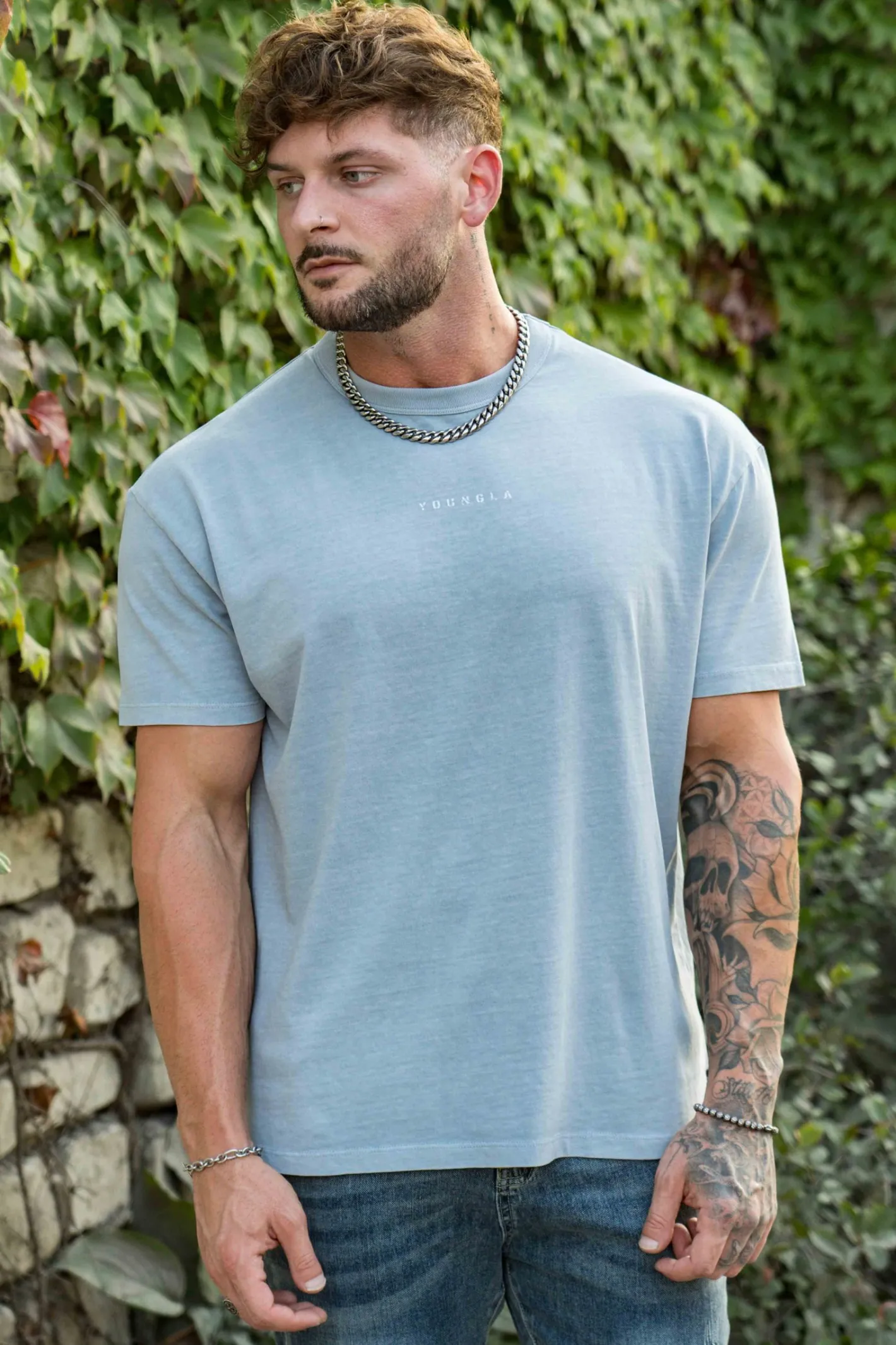 Youngla 472-Mellow Logo Tees<Men Shirts
