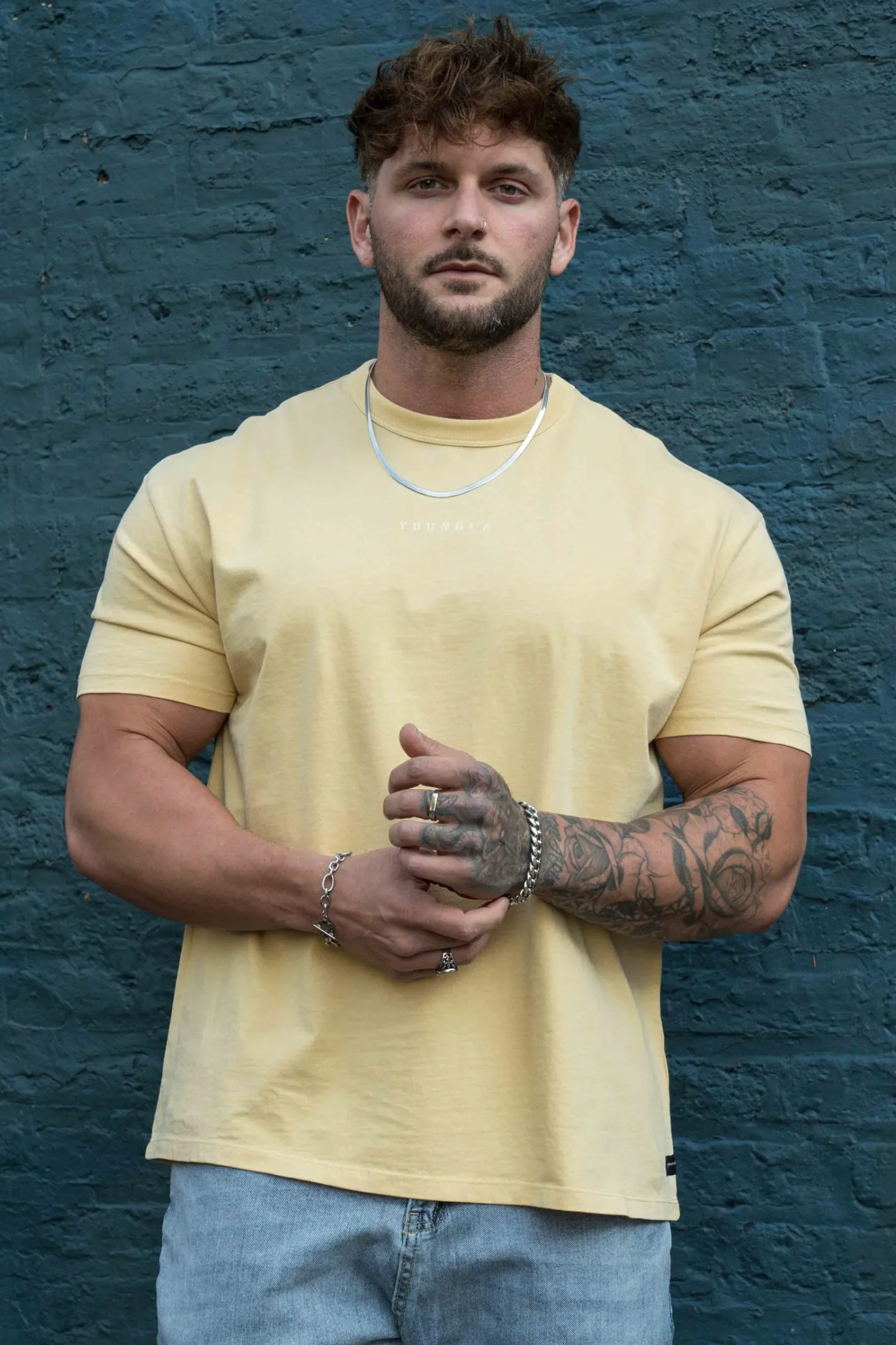 Youngla 472-Mellow Logo Tees<Men Shirts