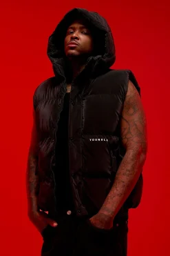 Youngla 528-Midnight Puffer Vest<Men Outerwear