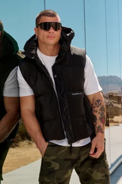 Youngla 528-Midnight Puffer Vest<Men Outerwear