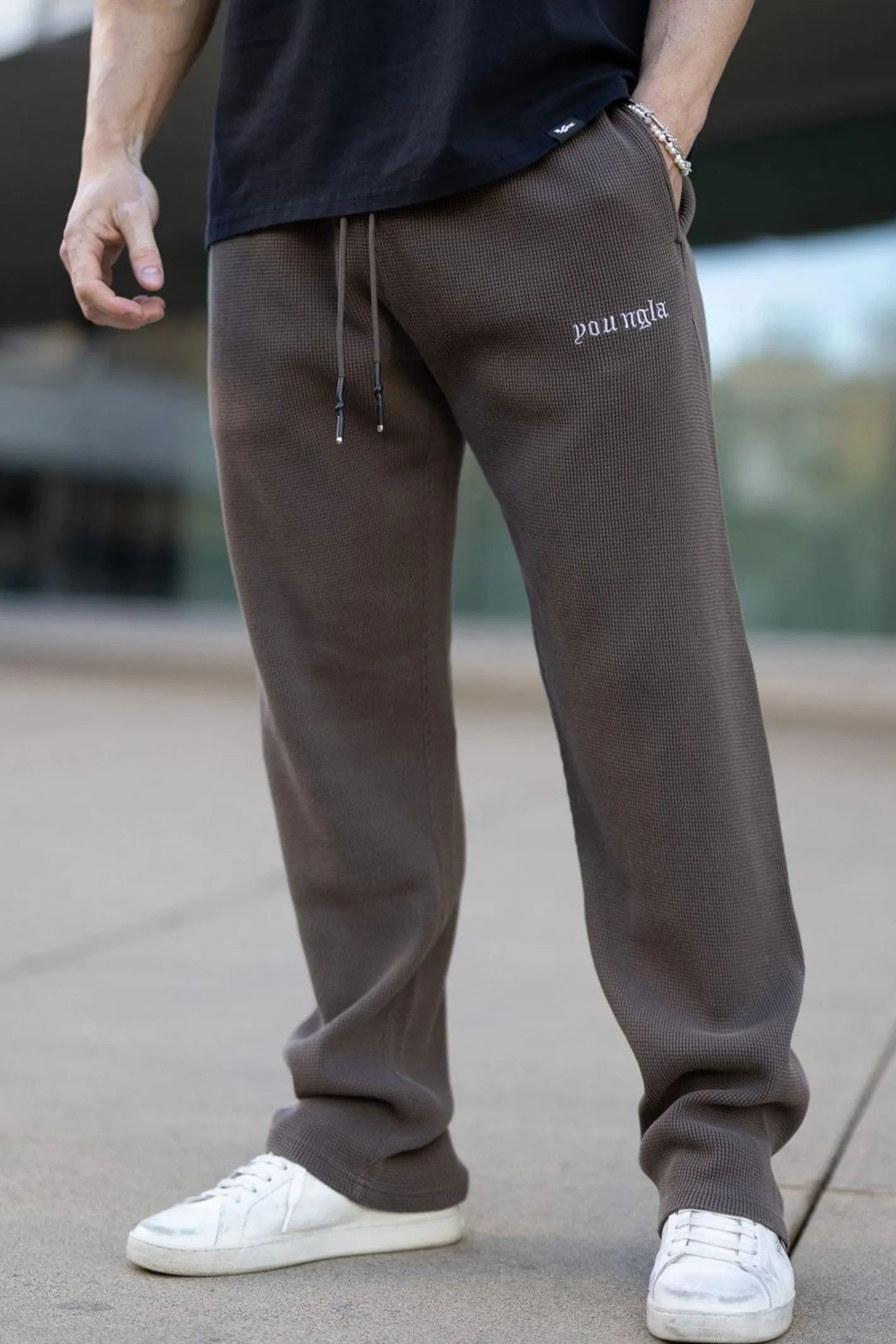 Youngla 230-No Cuff Thermal Pants<Men Joggers